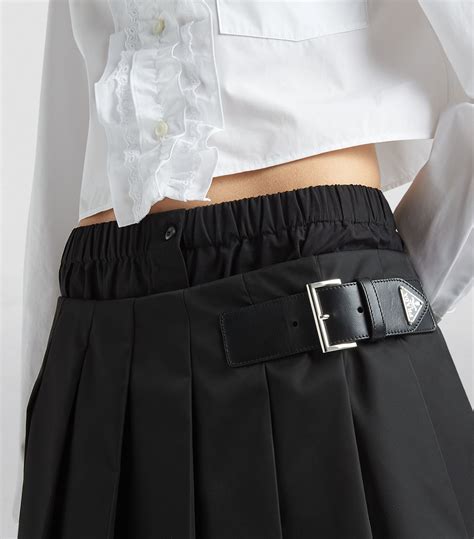 prada skirt nylon|Prada pleated skirt.